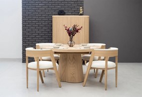 Masă lemn masiv Dining Cloud 130 (+50) x 77 cm