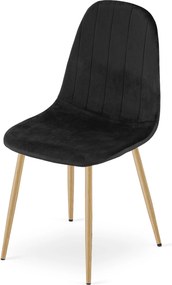 Scaun de masa PADVA VELVET, neagra