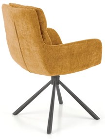 Scaun rotativ K495 stofa mustariu