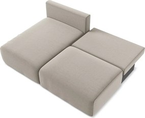 Colțar taupe extensibil/cu spațiu de depozitare cu tapițerie din catifea (cu colț pe partea stângă/cu șezlong) Kalena – Makamii