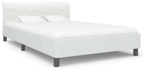 284872 vidaXL Cadru de pat, alb, 120 x 200 cm, piele ecologică