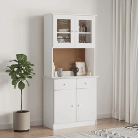 vidaXL Dulap înalt ALTA, alb, 77x35x165 cm, lemn masiv de pin