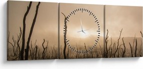 Tablou - Copaci goi (cu ceas) (90x30 cm)