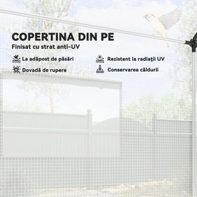 Outsunny Seră de Grădină Tip Tunel 2x3x2 m cu Uși și Ferestre Rulabile, Seră pentru Plante cu Acoperiș Înclinat, Structură din Oțel și Acoperire PE, Anti UV, Alb | Aosom Romania