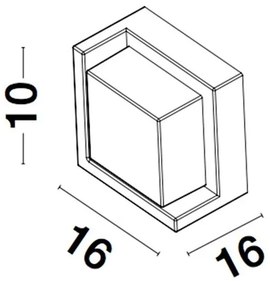 Aplica LED exterior IP65 MAX 16x16cm NVL-9026001