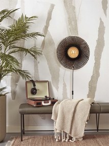 Aplica de perete eco din bambus Kalimantan 44cm nat/bl