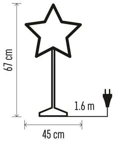 Decorațiune de Crăciun 1xE14/25W/230V d. 45 cm aurie