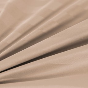 Lenjerie de pat hoteliera din microfibra JASMINE bej - dunga 2 cm Dimensiunile lenjeriei: 70 x 90 cm | 140 x 220 cm
