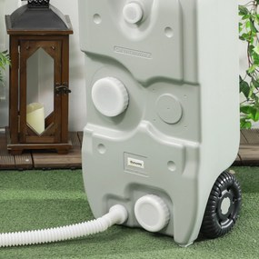 Rezervor Outsunny 40L Camping Robinet Roți | Aosom Romania