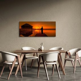 Tablou cu pescar (120x50 cm)