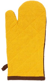 Mănușă cu magnet Heda galbenă/maro, 18 x 32 cm