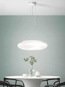 Ondaluce - Lustră suspendată pe cablu DODI 2xE27/15W/230V Ø 53 cm, albă