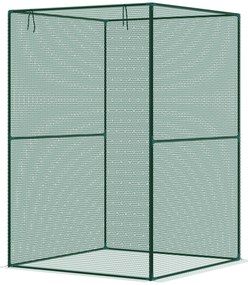 Outsunny Jaula de Cultivo para Plantas 120x120x180 cm cu Ușă Enrollabilă și Structură din Oțel pentru Grădină Terrasă Culoare Verde | Aosom Romania