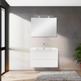 Dulap inferior Vario Forte 80 cu lavoar alb-alb
