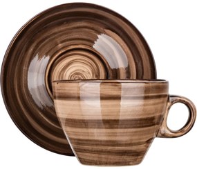 Ceașcă cu farfurie Banquet PALAS, 290 ml,  maro