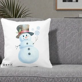 Perna Decorativa Om de Zapada cu Joben si Vasc, 40x40 cm, Alba Mata, Husa Detasabila, Perna Inclusa, BEKZ®