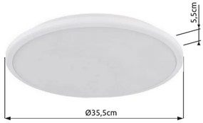 Plafonieră LED Globo 41569-18W XANDER LED/18W/230V 3000K d. 35 cm alb