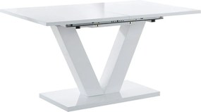 Masă de dining extensibilă cu aspect lucios cu blat suplimentar 90x140 cm Aaron – Støraa