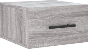 vidaXL Noptieră montată pe perete gri Sonoma 35x35x20 cm
