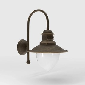 Aplica de perete exterior IP44 realizata manual din alama Amalfi