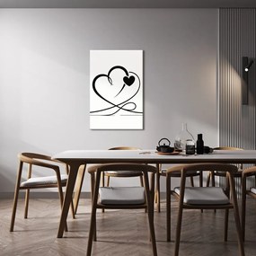 Tablou inimi negre minimaliste