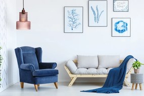 Lustra din sticla Mona roz, un bec