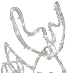 Lampă de podea de Crăciun Ren cu sanie 116cm Incl. LED cu temporizator IP44 - Sori