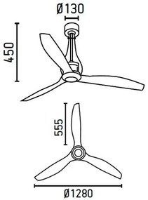 Ventilator cu telecomanda Mini-Eterfan 33382