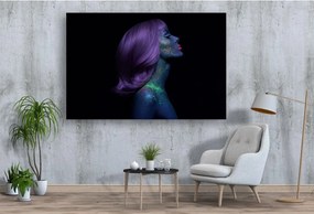 Tablou Canvas - Fotomodel cu machiaj fluorescent