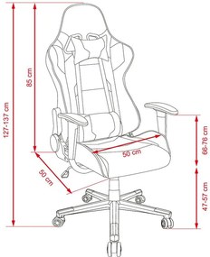 Scaun de birou SILVERSTONE, negru/roșu