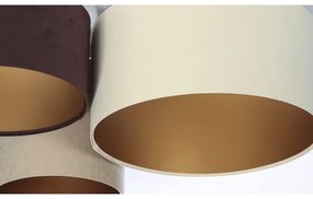 Plafonieră SPACE 3xE27/60W/230V crem/maro/bej