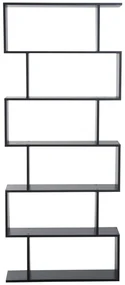 HOMCOM Bibliotecă din Lemn, Design Modern cu 6 Rafturi, 80x23x192 cm, Negru | Aosom Romania