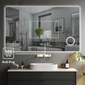 IREDA Oglindă de baie cu iluminare LED, 70 x 50 cm