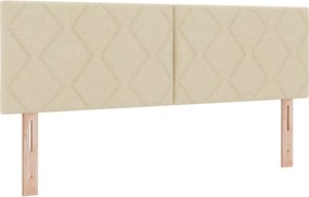 vidaXL Tăblie LED Crem 160 cm țesătură