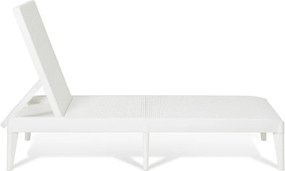 NUMANA șezlong de grădină din plastic, alb