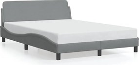 vidaXL Cadru de pat, Dover, gri deschis, 120x200 cm, textil