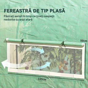 Outsunny Seră tip Tunel Walk-In 300 x 200 cm - Verde | Aosom Romania