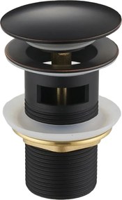 Mexen dop klik-klak rotund cu preaplin, negru antic - 79920-79