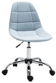 Vinsetto Scaun Rotativ pentru Birou Design Ergonomic și Ajustabil Fără Cotiere Albastru 59x59x81-91cm | Aosom Romania