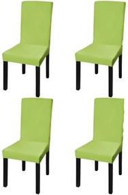 vidaXL Huse de scaun elastice drepte, 4 buc., verde