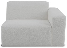 Modul pentru canapea alb cu tapițerie din stofă bouclé (cu colț pe partea dreaptă) Roxy – Scandic