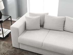 Canapea extensibilă dumonde cu ladă de depozitare si sezut confortabil din spuma high-density, Gloria Zoom Cream 240x100 cm