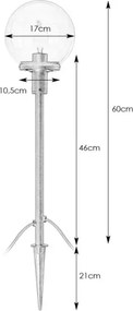 Markslöjd 107283 - Lampă LED de exterior GARDEN24 LED/3W/24V 81 cm IP44 negru/transparent