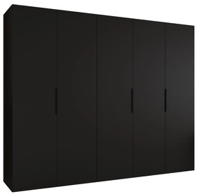 Dulap de haine 250 cm Mirabella 1 (Negru + Negru). 1126374