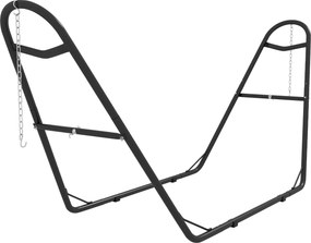 Outsunny Suport pentru hamac pentru 2 persoane, cadru pentru hamac din metal portabil și reglabil, pentru hamace de 2,75 până la 4,3 m, Negru | Aosom Romania