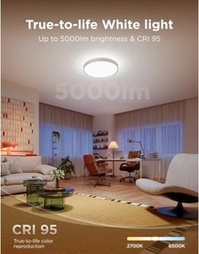 Govee - Plafonieră LED RGBICWW reglabilă, 55W, 230V, Ø 53 cm, Matter, Wi-Fi