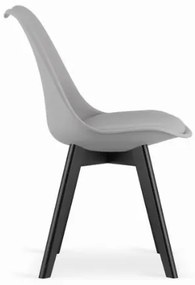 Scaun de sufragerie gri stil scandinav Dark-Basic