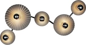 Osram - Aplică de perete PLISSEE 5xE27/15W/230V antracit