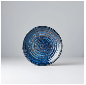 Farfurie din ceramică MIJ Copper Swirl, ø 20 cm, albastru