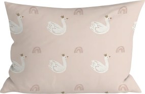 Husa din bumbac pentru perna SWAN CLOUD 40x60 cm, roz